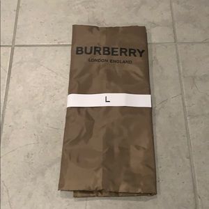 Burberry tan nylon garment bag